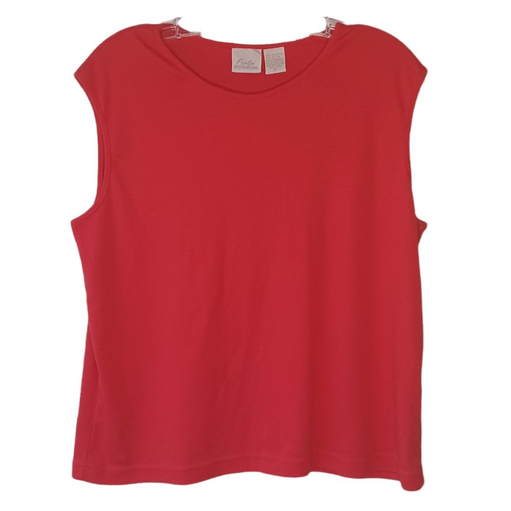 Fiorlini International Sleeveless Red Top Size XL